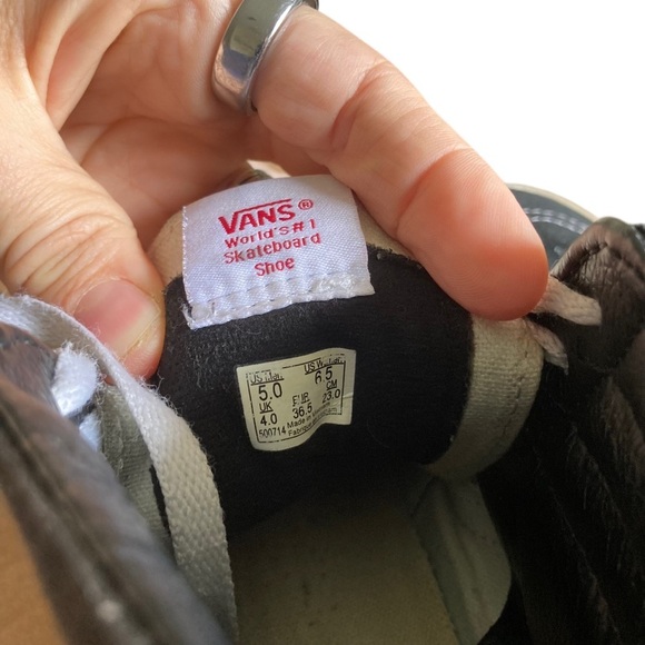 Vans Classic Black and White High-Tops - Picture 5 of 7